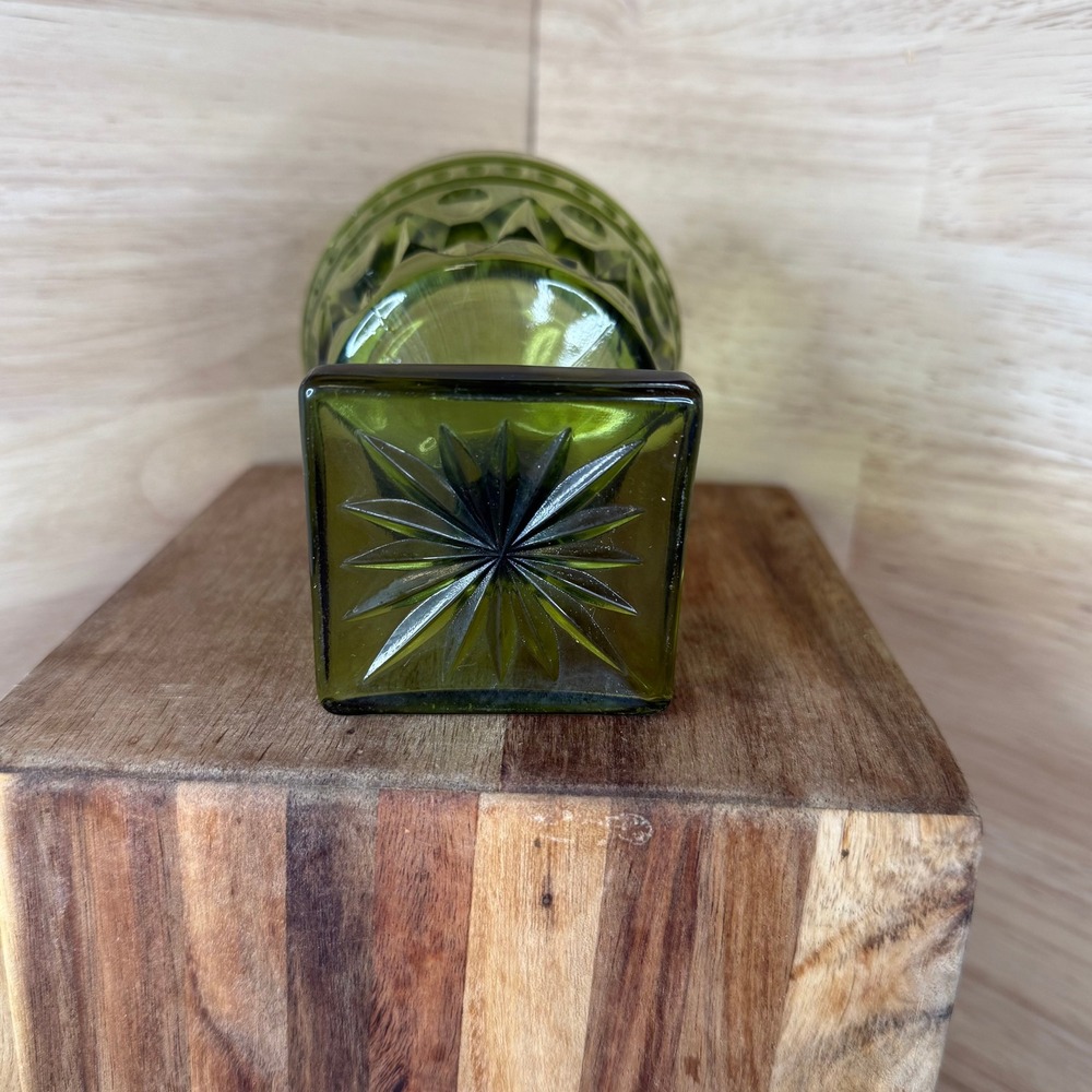 Indiana COLONY Park Lane Green Champagne Sherbet Glass‎ MID century Modern - Picture 6 of 6
